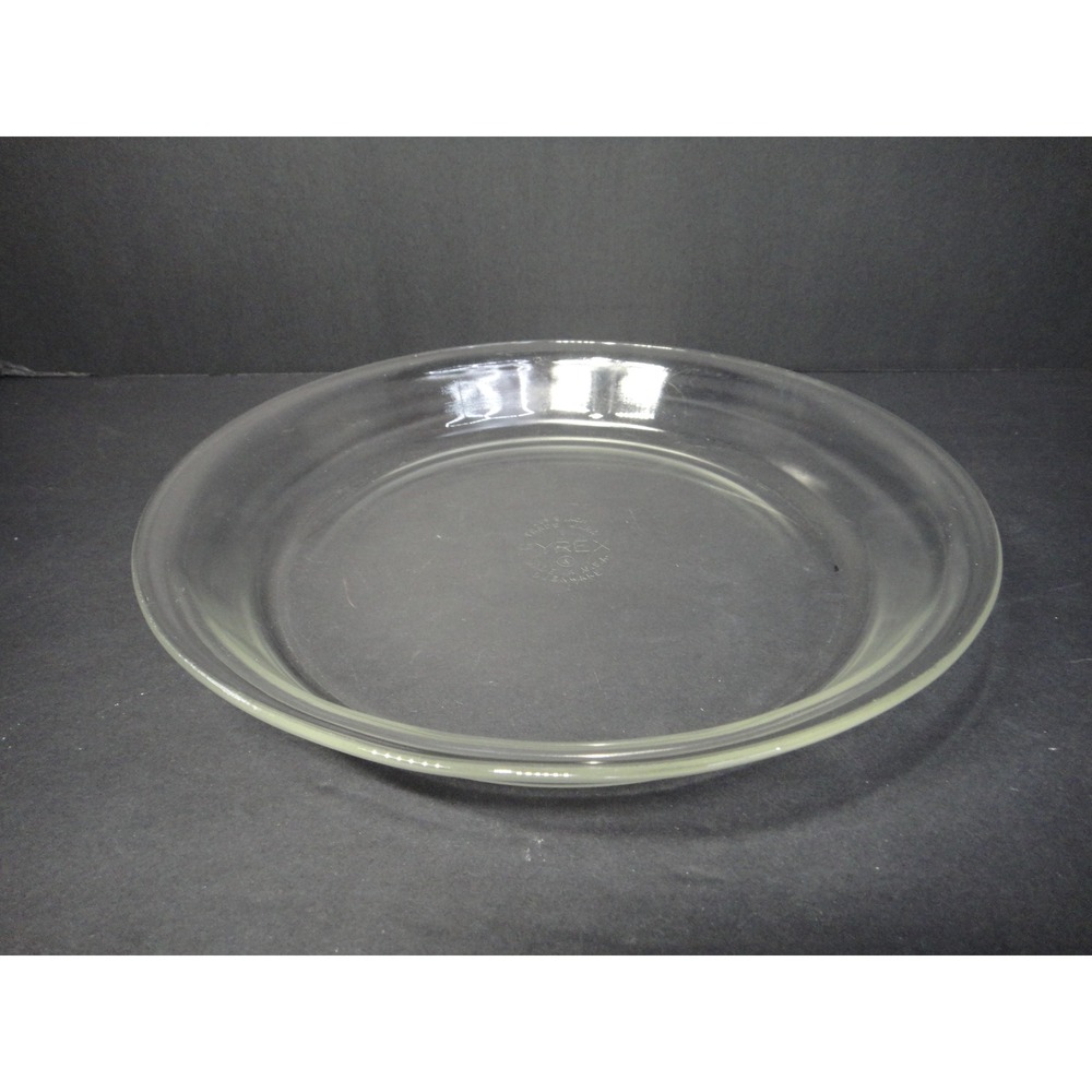 Vintage Pyrex #209 Clear Glass 9" Pie Plate Round Baking Dish Made in USA VTG